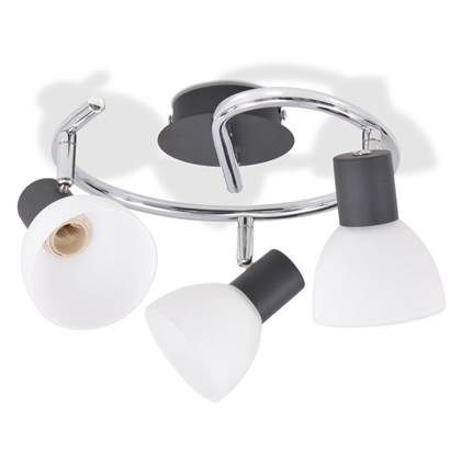 Vidaxl Plafondlamp Met 3 Spotlights E14 Zwart Vidaxl Plafondlamp Met 3 Spotlights E14 Zwart