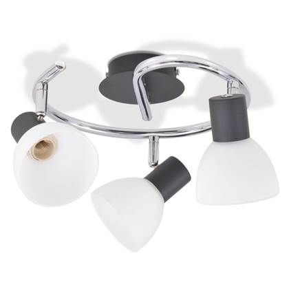 Vidaxl Plafondlamp Met 3 Spotlights E14 Zwart