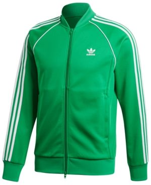 adidas black and green track jacket