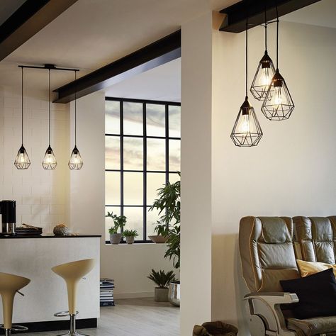 Tarbes Black Cage Breakfast Bar Pendant Light Eglo Home - Breakfast Bar Pendant Lights Black Tarbes Black Cage Breakfast Bar Pendant Light Eglo Home - Breakfast Bar Pendant Lights Black