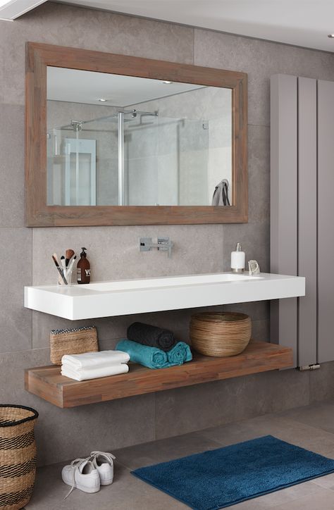 Teakhout in de badkamer | Baden+ | Badkamer, Badkamer bad ...