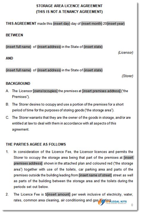 Storage Space Lease Agreement - storage lease agreement Legal - lease agreement doc Storage Space Lease Agreement - storage lease agreement Legal - lease agreement doc
