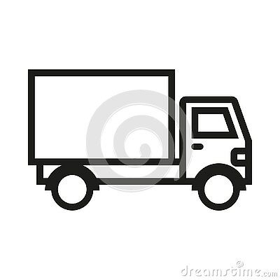 Vector Illustration Of Simple Truck As Shipping Icon Or Delivery Button Cargo Transportation Eps File Is Available