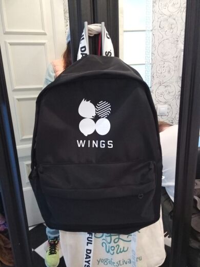 KPOP BTS Logo Couple Black Backpack Bangtan Boys School Shoulder Bag JIMIN V FRR