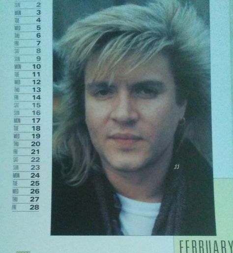 Simon Le Bon February 1985 Calendar Simon Le Bon Duran Simon Le Bon February 1985 Calendar Simon Le Bon Duran