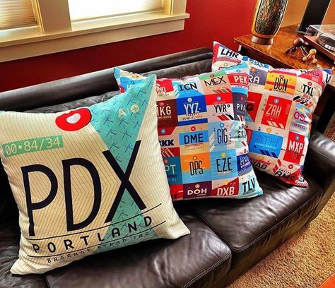 Airport Codes Pillows! Thanks Throw Pillow in 2020 | Prague airport