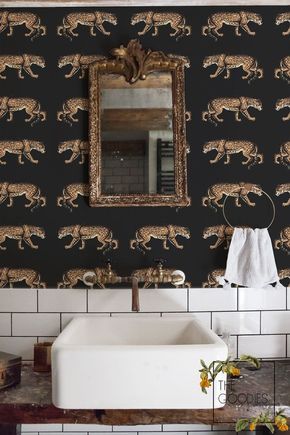 Roommates Leopard Peel Stick Wallpaper In Gold Bed Bath Beyond Leopard Print Wallpaper Cheetah Print Wallpaper Peel And Stick Wallpaper