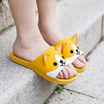 Kids Non-Slip Space Corgi Slippers Summer Beach Sandals for Boys Girls Kids Non-Slip Space Corgi Slippers Summer Beach Sandals for Boys Girls