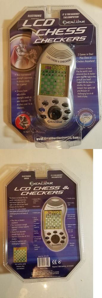 LCD Chess Checkers Electronic Handheld Travel Game Excalibur for sale online