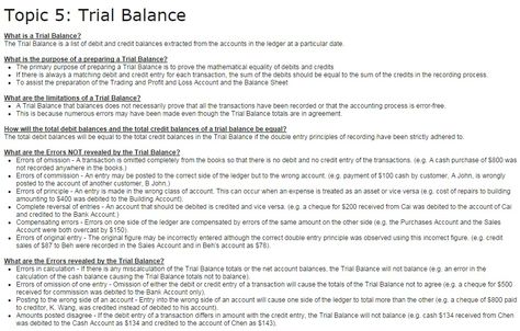 Topic 5 Trial Balance Trial Balance Pinterest Trial balance - balance sheet preparation examples Topic 5 Trial Balance Trial Balance Pinterest Trial balance - balance sheet preparation examples