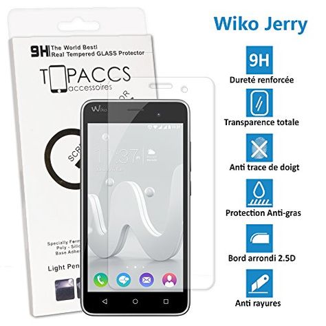 Película protectora de pantalla de vidrio templado genuino para Wiko Jerry 3