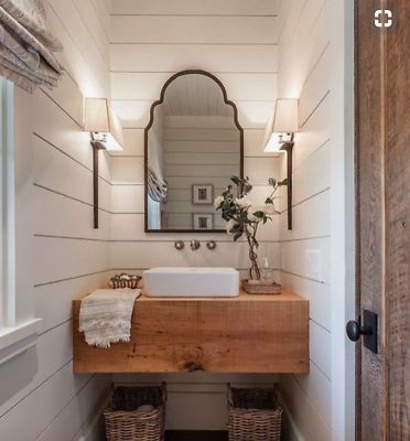 Farmhouse Moroccan Antique Bronze Gold Arched Wall Mirror Vanity Entry Bath Bathroom Design Inspiration Shiplap Farmhouse Moroccan Antique Bronze Gold, Antique Bronze Framed Bathroom Mirror
