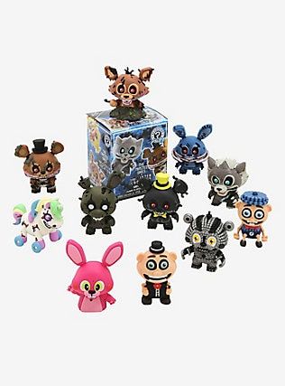 Five Nights at Freddy/'s 2/" Vinyl Figure 4 Pack Foxy Chica Cupcake Endoskeleton