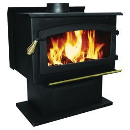 Us Stove King Pedestal Heater With Blower Is A Large Plate Steel Wood Burning Stove With A Pedestal Base It Is Fully Wood Stove Wood Heater Wood Burning Stove