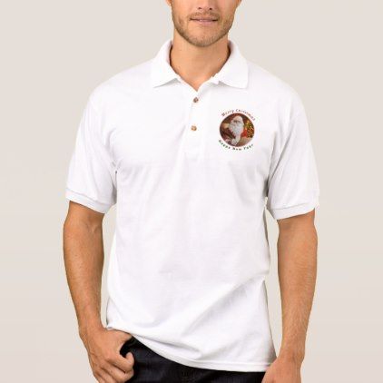 Vintage Santa Claus Christmas New Year Personalize Polo Shirt Zazzle Com Shirts Polo Polo Shirt