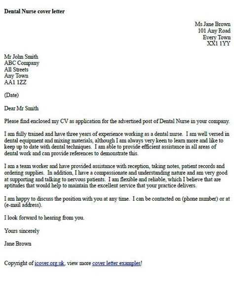 Dental Nurse Cover Letter Example Job interview questions - nurse cover letter examples Dental Nurse Cover Letter Example Job interview questions - nurse cover letter examples