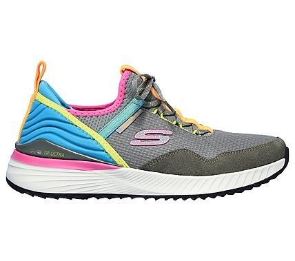 Skechers Women S Tr Ultra Memory Foam Laced Slip On Sneakers Grey Slip On Sneakers Slip On Sneaker Womens Slippers