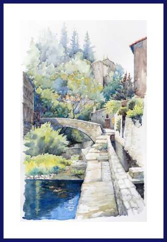 Details Sur Aquarelle Concorde En Vol Original Signe Guillaume