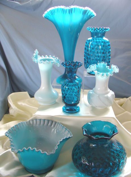 Blue Benjara 13 Inches Blown Glass Vase with Ocean Art Blue Benjara 13 Inches Blown Glass Vase with Ocean Art