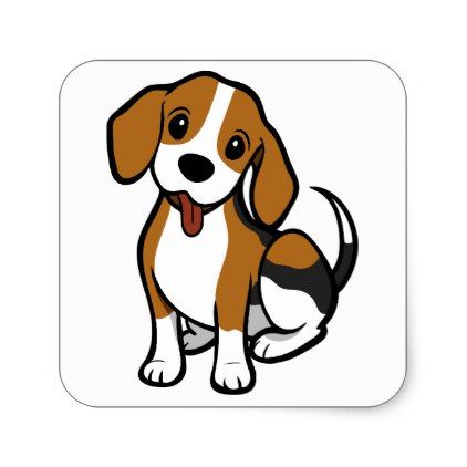 Beagle Puppy Dog Cartoon Love Beagles Stickers Zazzle Com
