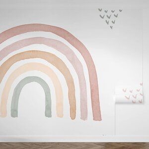 Watercolor rainbow decal Boho Chunky rainbow decal Nursery Watercolor Wall sticker Boho Wall Decor