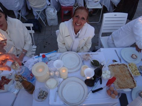 Danielle Steel at White Dinner, Paris