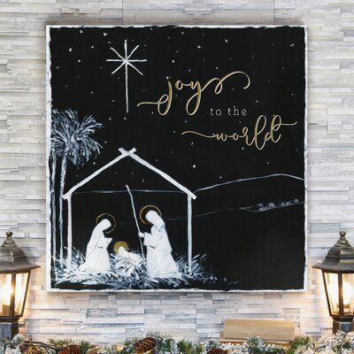 Joy to The World Christmas Nativity Silhouette Image on Flexible Magnet 3 Inch Joy to The World Christmas Nativity Silhouette Image on Flexible Magnet 3 Inch