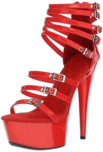 Ellie Shoes Women/'s 609-Athena Platform Sandal RED//BLACK