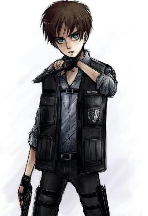 Eren. it's the uniform that just made him sexier | Eren jaeger, Akira