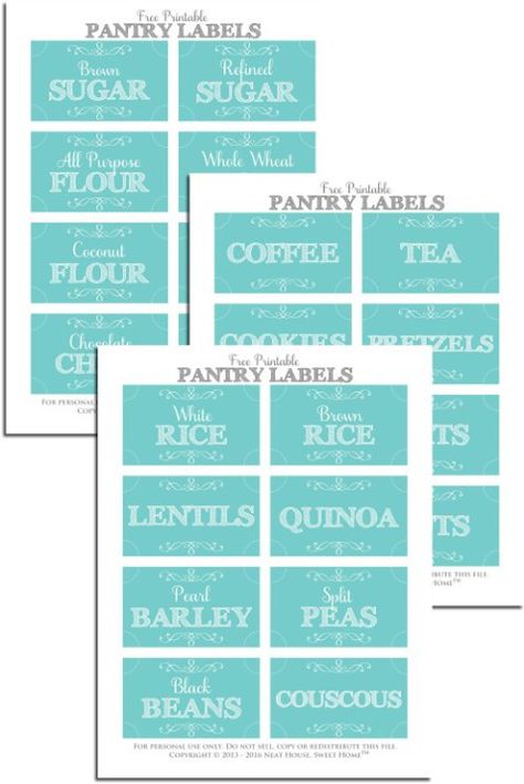 Free Printable Pantry Labels (With images) | Free pantry labels, Pantry labels, Labels ...