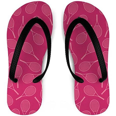 Tennis Flip Flops Tennis Racket Pattern Tennis Flip Flops Tennis Racket Pattern