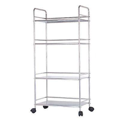 Esy Life Portable Microwave Cart Functional Rack Pantry Cart Functional Microwave Rack Pantry
