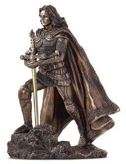 Veronese Design Legendary King Arthur Bronzed Sculptured Statue Veronese Design Legendary King Arthur Bronzed Sculptured Statue