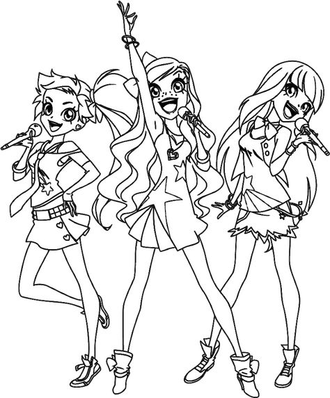 16 LOLIROCK ideas magical girl cartoon coloring pages for girls