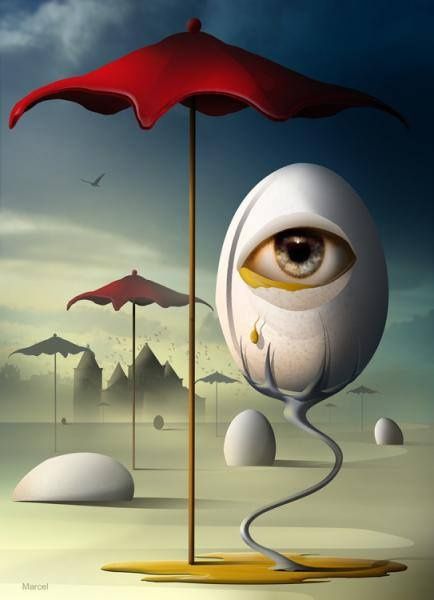 BUENOS DÍAS!...encontramos ojos por todos lados, en esta imagen surrealista de Marcel Caram y hasta en el evang… | Surrealism painting, Dali art, Salvador dali art