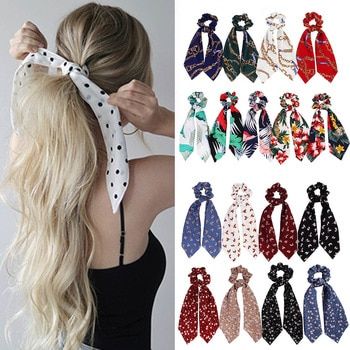 Women Elastic Hair Rope Ring Ties Flower Scrunchie Ponytail Holder Hair Band Hot