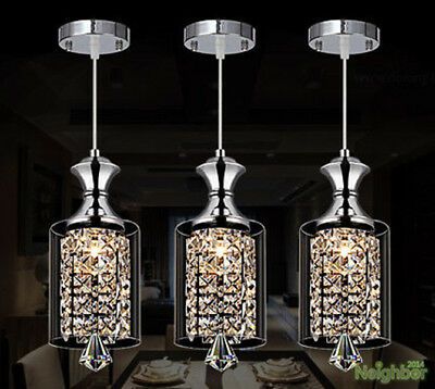 Modern Crystal Chandelier Ceiling Lights Pendant Lamp LED Lighting 3 Lights Modern Crystal Chandelier Ceiling Lights Pendant Lamp LED Lighting 3 Lights