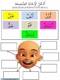 أعضاء الجسم Language Arabic Grade Level Tahun 2 School Subject Bahasa Arab Arabic Alphabet For Kids Alphabet Activities Kindergarten Islamic Kids Activities