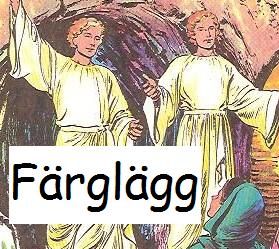 Målarbilder med ett kristet innehåll. Barn & djur, Jesus Tavlor text Seriebibeln kristen barnfilm