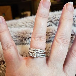 4 Ct ronde FOREVER BRILLIANT MOISSANITE Bague Fiançailles 14K Or Blanc Finition