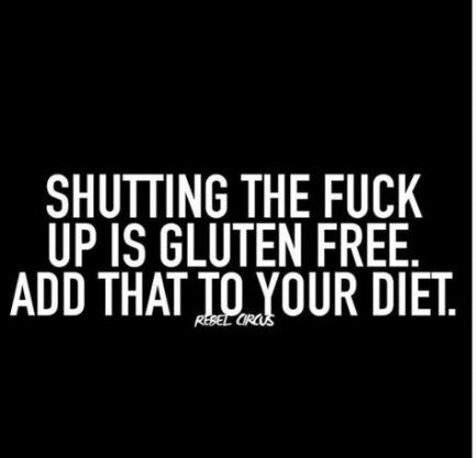 shutting the fck up is gluten free add that to your diet vinyl funny car decal