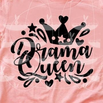 Drama Queen Fitted T Shirt By Papercatlab Art Collage Wall Lettering Aesthetic Stickers