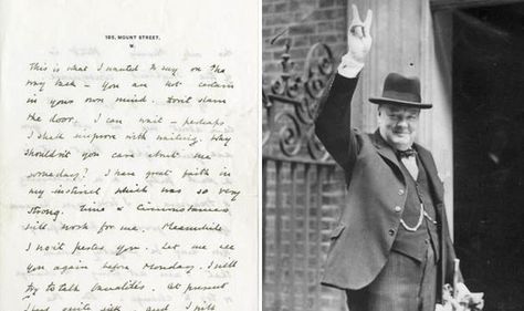 Sir Winston Churchill letter to woman who turned down his marriage - marriage proposal letter Sir Winston Churchill letter to woman who turned down his marriage - marriage proposal letter