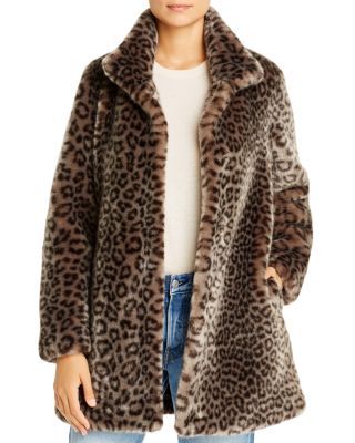 calvin klein leopard coat