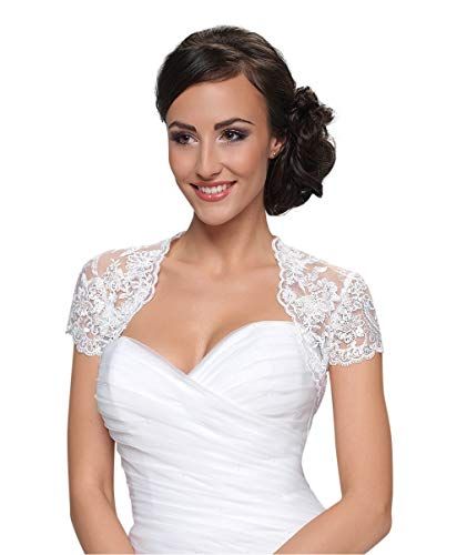 Damen Hochzeit Top Spitzen Jacke Fur Die Braut Spitzen Bolero Bolerojackchen Jacke 3 4 Langer Armel Kleider Damen Ges In 2020 Kleider Damen Braut Kleider Fur Frauen