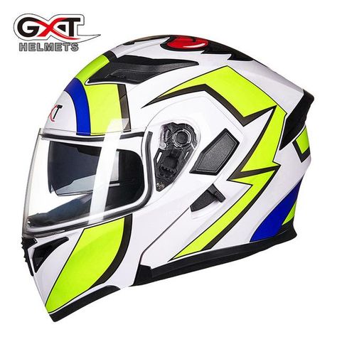 GXT-902 Motorbike Flip Up Helmet Double Lens Modular Casque Moto Cycling Helmet