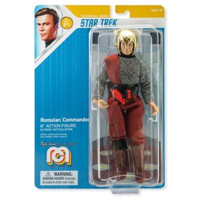 Mego Action Figures 8” Star Trek Romulan Commander Gold Helmet Red Phaser
