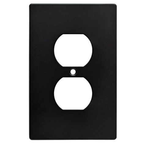 Hampton Bay Black 1 Gang Decorator Rocker Wall Plate 1 Pack W32733 Fb U The Home Depot Plates On Wall Hampton Bay The Hamptons
