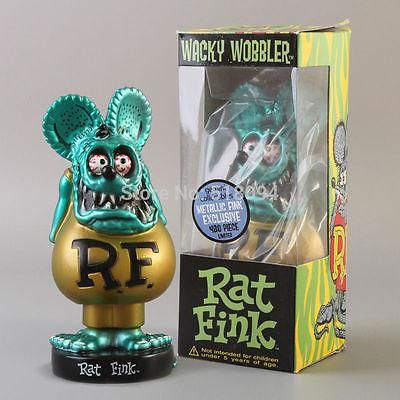 Blue Rat Fink Figure Roth Ed Biig Daddy Funko Bobblehead Wacky Wobbler Gift