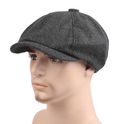 Peaky Blinders Wool Blend Bakerboy Tweed Newsboy Hat Country Gatsby Flat Cap